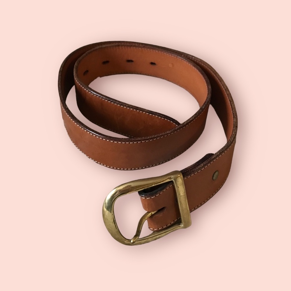 Vintage genuine leather belt size small